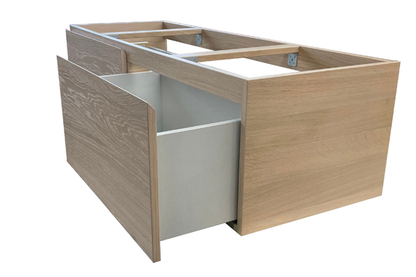 Bad Schubladenschrank Eiche weiß gebeizt