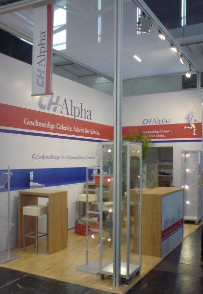 Messestand TKEUROPE 2008
Spanndecke, Theke, St�hle, Vitrinen...