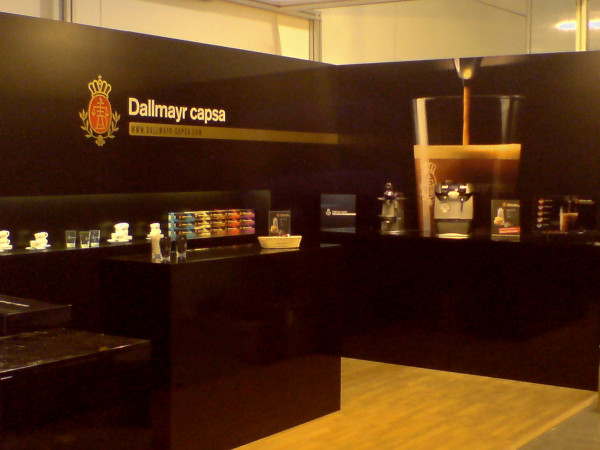 Messestand Dallmayr Juni 2008 mit Leuchtw�nden