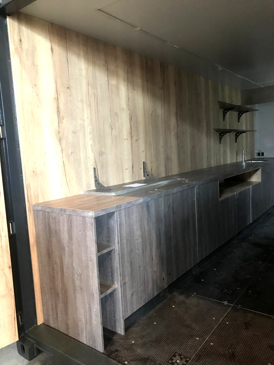 Verkaufscontainer, Container Umbauten, Elektrik, Wasseranschl�sse, Gastroger�te, Transportservice, D�mmung, Unterkonstruktion