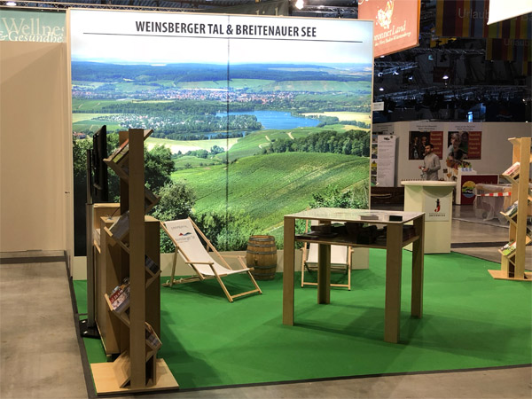 Messestand Weinsberger Tal Leuchtdisplay