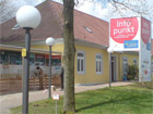 Landesgartenschau Infopoint, Wegweiser, Theken, Stellwände